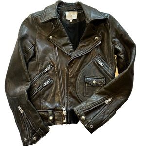 COPY - IRO Women’s Leather Moto Jacket l Scotsdal Size 36